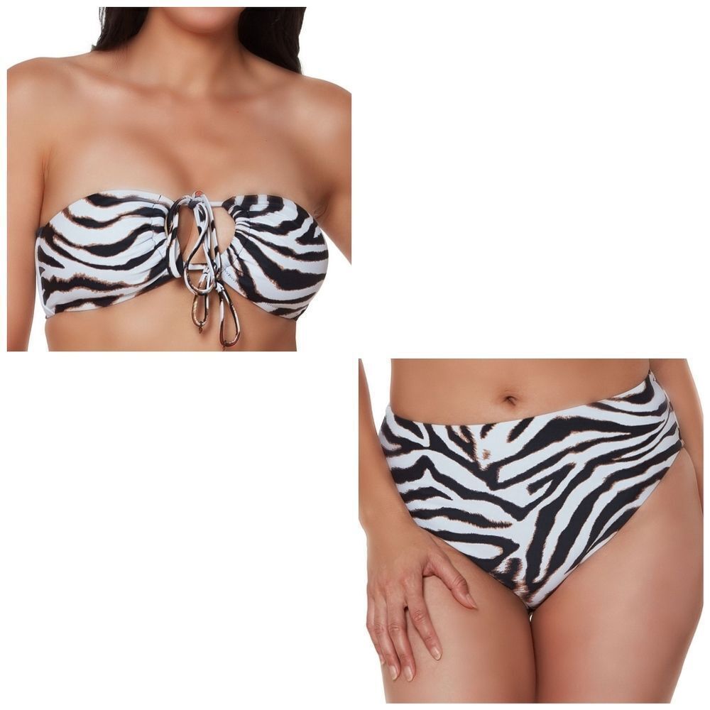 Bar III Zebra Print 2 Piece Bikini